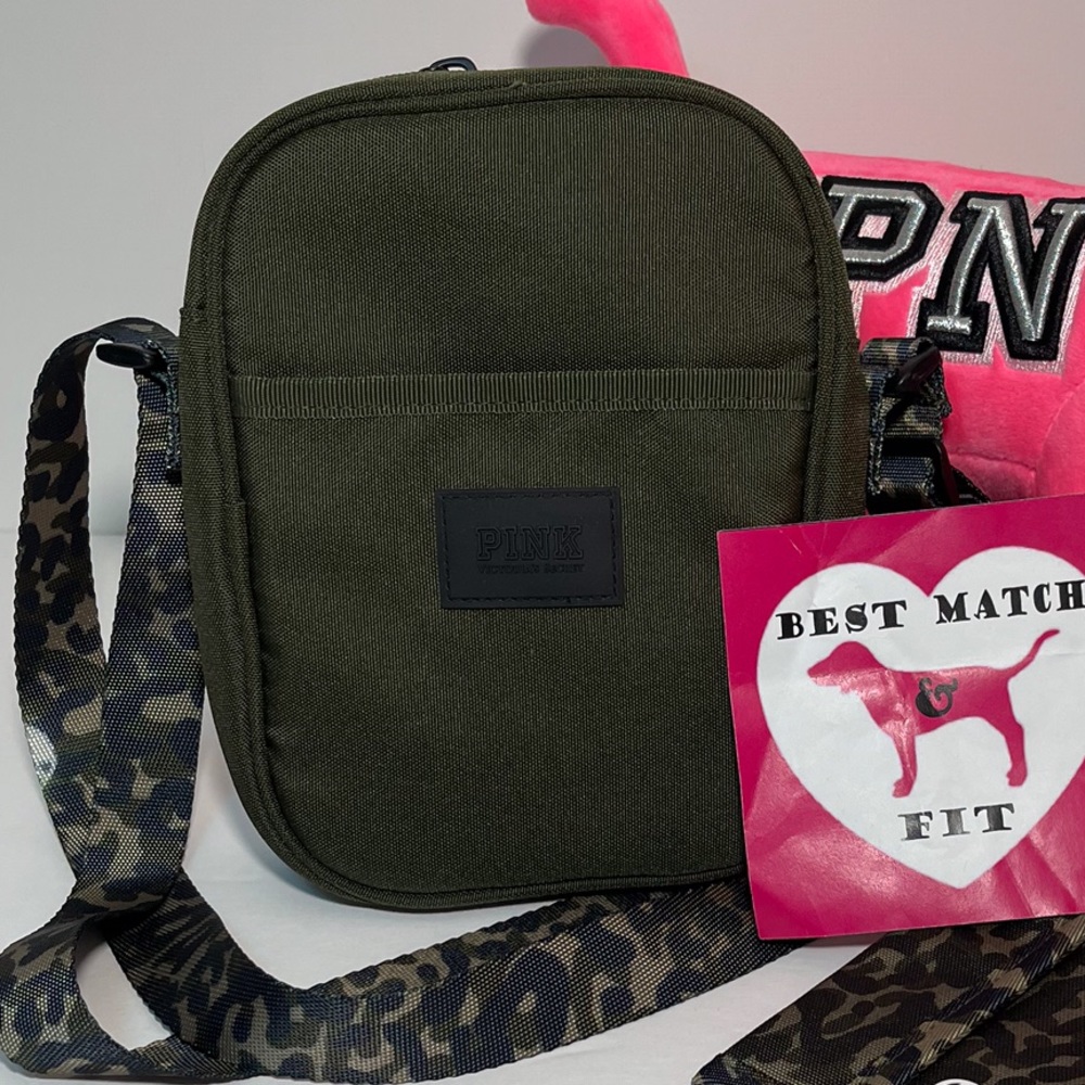 Victoria’s Secret PINK Logo Crossbody Bag Adjustable Satchel Cheetah